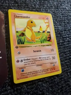 CHARMANDER 46/102 BASE SET 1ST EDITION SHADOWLESS NM POKEMON - Image 3