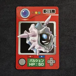 Cloyster No. 091 Mini Carddass Nintendo Japanese Pokemon MiniCard Pokedex Zukan - Image 1