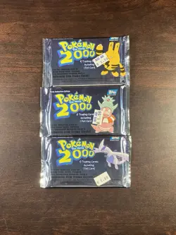 Topps Pokemon the Movie 2000 Sealed Booster Pack Artset (Three Sealed Boosters) - Image 1