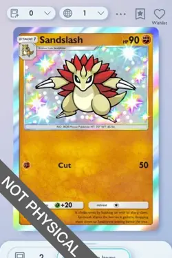 Pokemon TCG POCKET - Sandslash Shiny 1⭐, Crimson Blaze, English - Image 1