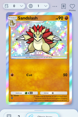 Pokemon TCG POCKET - Sandslash Shiny 1⭐, Crimson Blaze, English - Image 3
