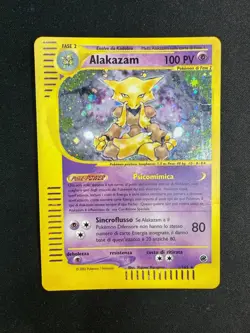 Pokemon Alakazam 1/165 Expedition Rara Holo Unlimited Wizards ITA Carte Vintage - Image 1