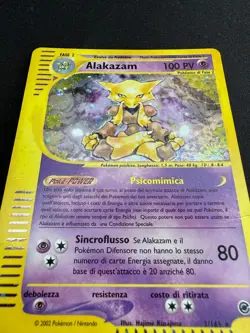 Pokemon Alakazam 1/165 Expedition Rara Holo Unlimited Wizards ITA Carte Vintage - Image 4