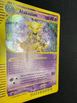 Pokemon Alakazam 1/165 Expedition Rara Holo Unlimited Wizards ITA Carte Vintage - Image 5