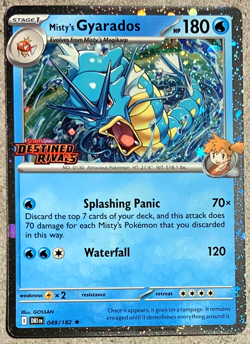 Pokemon Destined Rivals Misty's Gyarados Stamped Promo 49 /182 - Image 1