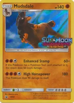 Mudsdale - SM20 - Prerelease Promo - SM Black Star Promo NM, English Pokemon Pr - Image 1