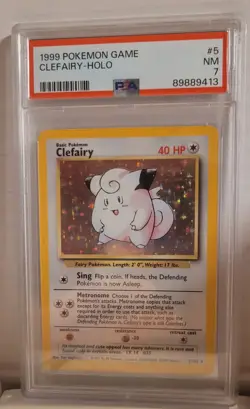 1999 Pokemon Game Clefairy- Holo #5 PSA 7 - Image 1