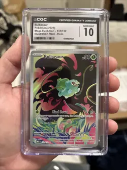 Bulbasaur 133/132 IR CGC Gem Mint 10 Pokemon Mega Evolution - Image 1