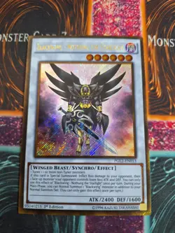 Yu-Gi-Oh! Blackwing - Nothung the Starlight PGL2-EN013 Gold Secret Rare 1st LP - Image 1