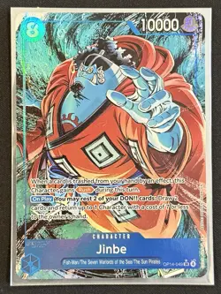 One Piece Jinbe Alt Art OP14-049 THE AZURE SEA'S SEVEN English NM - Image 1