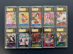 2025 One Piece opcg Chinese Exclusive 3rd Anniversary Set of 10pcs CGC10 FCJS - Image 1