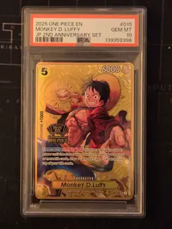 Monkey.D.Luffy (One Piece Japanese Version 2nd Anniversary Set) PSA 10 - Image 1