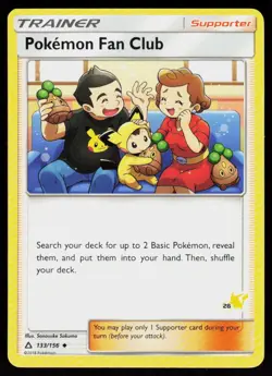 Battle Academy Pokemon Fan Club #133/156 PIKACHU STAMP POKEMON CARD Promo - Image 1