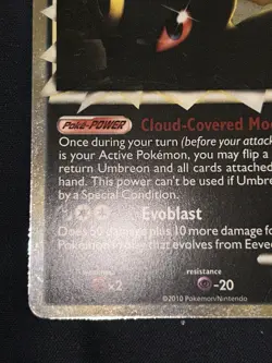 Pokemon Umbreon Prime Ultra Rare Holo 86/90 Undaunted HP100 Evoblast Card 2010 - Image 3