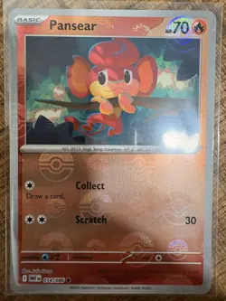 Pansear Poke Ball #14 Holo Pokemon Sv11W: White Flare Card - Image 1