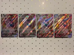 Espeon VMAX 4-Card Lot SWSH07 Fusion Strike Rare Holo VMAX Playset Pokemon TCG - Image 1