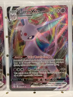 Espeon VMAX 4-Card Lot SWSH07 Fusion Strike Rare Holo VMAX Playset Pokemon TCG - Image 4