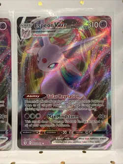 Espeon VMAX 4-Card Lot SWSH07 Fusion Strike Rare Holo VMAX Playset Pokemon TCG - Image 5