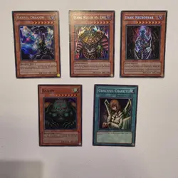 Yu-Gi-Oh! TCG Card Lot 5 Holographic Kezejin Necrofear Barrel Dragon Charity A5 - Image 1