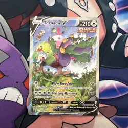 Pokemon TCG Tornadus VMAX Holo Ultra Rare Card Alt Art Promo 185/198 NM - Image 1