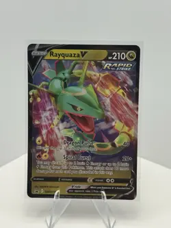 Pokemon TCG Rayquaza V SWSH147 Black Star Promo Ultra Rare Holo Card - Image 1