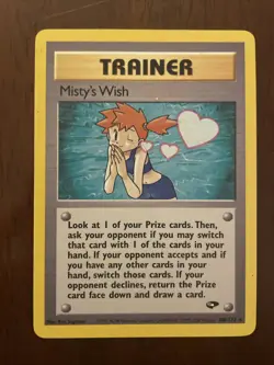 Pokemon TCG Trainer Card Misty's Wish 108/132 Gym Challenge Vintage LP+ Rare - Image 1