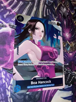 One Piece Card Game Boa Hancock Alternate Art OP02 Box Topper Card NM English - Image 1