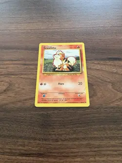 Pokemon TCG Growlithe Base Set 28/102 Regular Unlimited Uncommon Card MP - Image 2