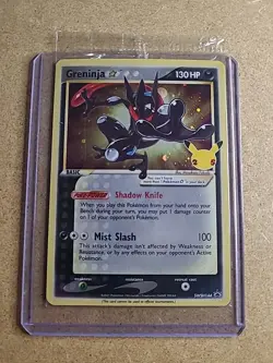 Pokemon TCG Greninja Gold Star SWSH144 Celebrations Black Star Promo Card Sealed - Image 1