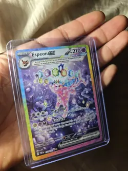 Pokemon TCG Espeon EX Prismatic Evolutions Holo Card 155/131 Near Mint Condition - Image 1