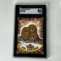 1999 Pokemon Dugtrio 51/76 Topps TV Black Logo SGC 8 Graded Card - Image 1