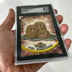 1999 Pokemon Dugtrio 51/76 Topps TV Black Logo SGC 8 Graded Card - Image 3