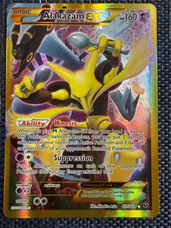 Alakazam EX 125/124 XY Fates Collide 2016 Secret Holo Rare Pokemon Card TCG - Image 1