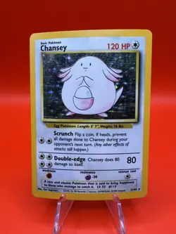 Chansey Holo - Pokemon Base Set Unlimited - Moderately Played - WOTC Card 1999 - Image 1