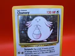 Chansey Holo - Pokemon Base Set Unlimited - Moderately Played - WOTC Card 1999 - Image 2