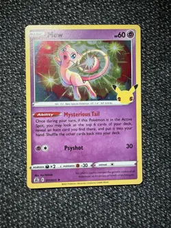 Mew 011/025 **Holo Error**Celebrations Holo 2025 25th Anniversary Pokemon Card - Image 4