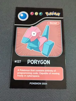 2024 POKEMON POKEDEX BLACK Edition Card #137 Porygon Peru US Seller - Image 1