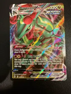 Pokemon TCG Rayquaza VMAX Holo Ultra Rare Card Evolving Skies 111/203 - Image 1