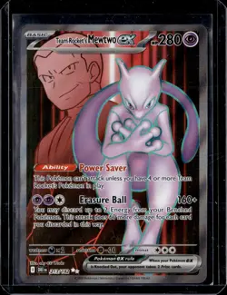 Pokemon Team Rocket’s Mewtwo ex 213/182 Holo Destined Rivals NM Card - Image 1
