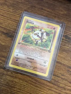 Pokemon TCG Mankey Jungle Card 55/64 Regular Common 1st Edition - Image 3