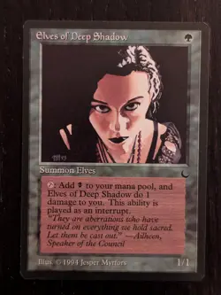 Elves of Deep Shadow * THE DARK * NM/MT * Magic the Gathering MtG - Image 1
