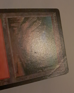 Mountain HP / Damaged MTG Magic the Gathering Beta Basic Land (C) - Image 3
