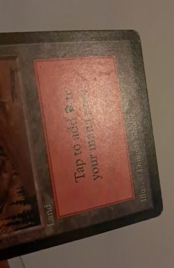 Mountain HP / Damaged MTG Magic the Gathering Beta Basic Land (C) - Image 4