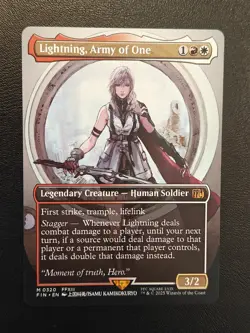 MTG: Lightning, Army of One 0320, Final Fantasy (Borderless, Mythic Rare, NM) - Image 1
