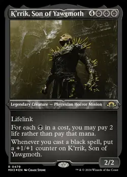 MTG K'rrik, Son of Yawgmoth - Foil Etched, NM-Mint, English Modern Horizons 3 - Image 1
