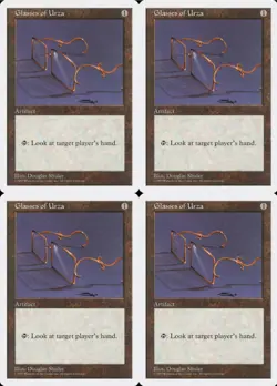 MTG Glasses of Urza x4 5th Fifth Edition Uncommon LP Playset - Image 1