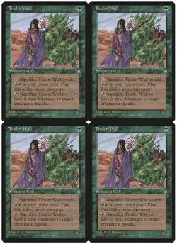 MTG Tinder Wall x4 Ice Age Common LP Playset - Image 1