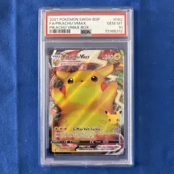 Pikachu VMax PSA 10 2021 Pokemon Sword & Shield Black Star Promos #SWSH062 - Image 1