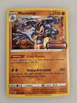 Pokemon TCG: MACHAMP SWSH243 Lost Origin Stamped Promo - Image 1