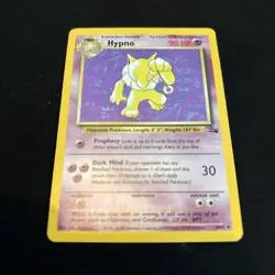 1999 Pokemon HYPNO 8/62 Fossil Set Holo Rare Card Vintage WOTC - Image 1
